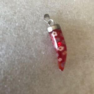 Red Floral Murano Pendant